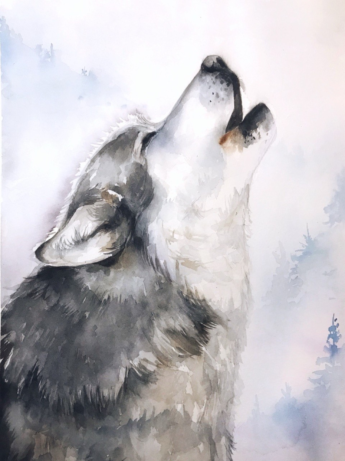 Watercolor pet portrait