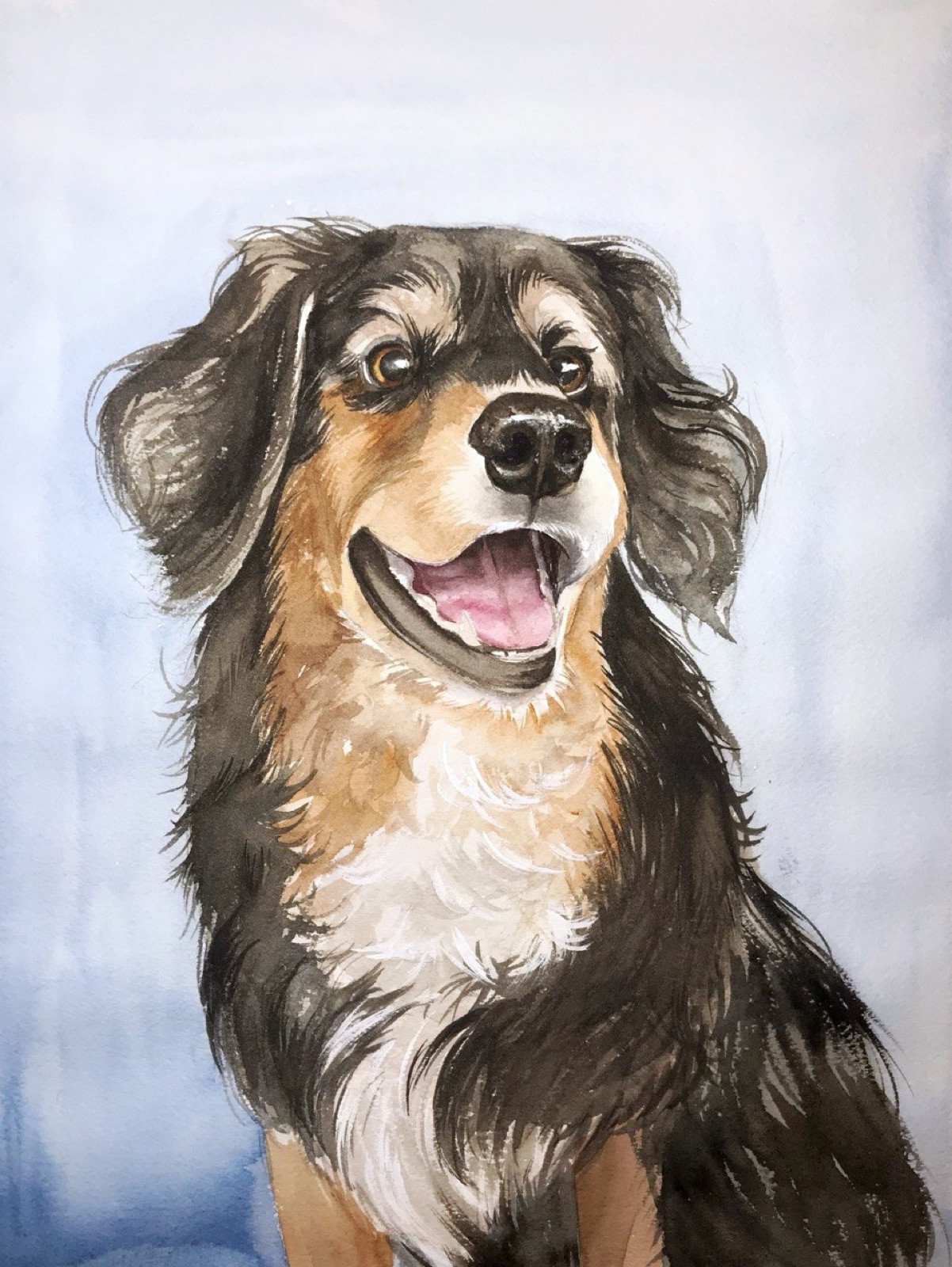 Watercolor pet portrait
