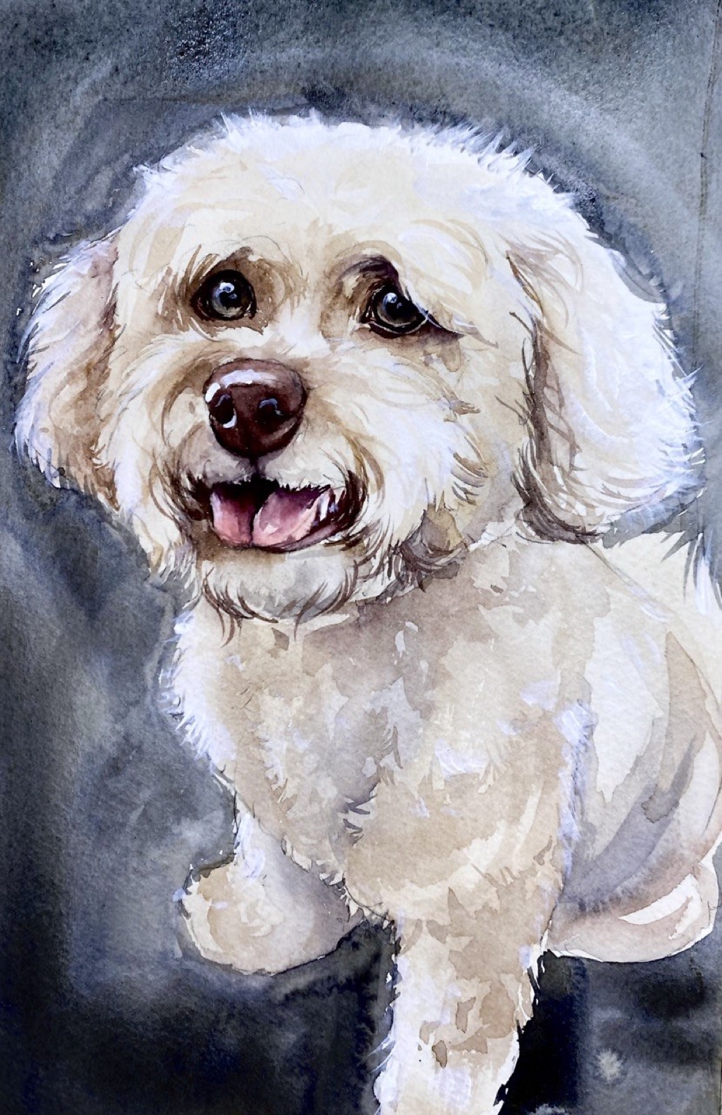 Watercolor pet portrait