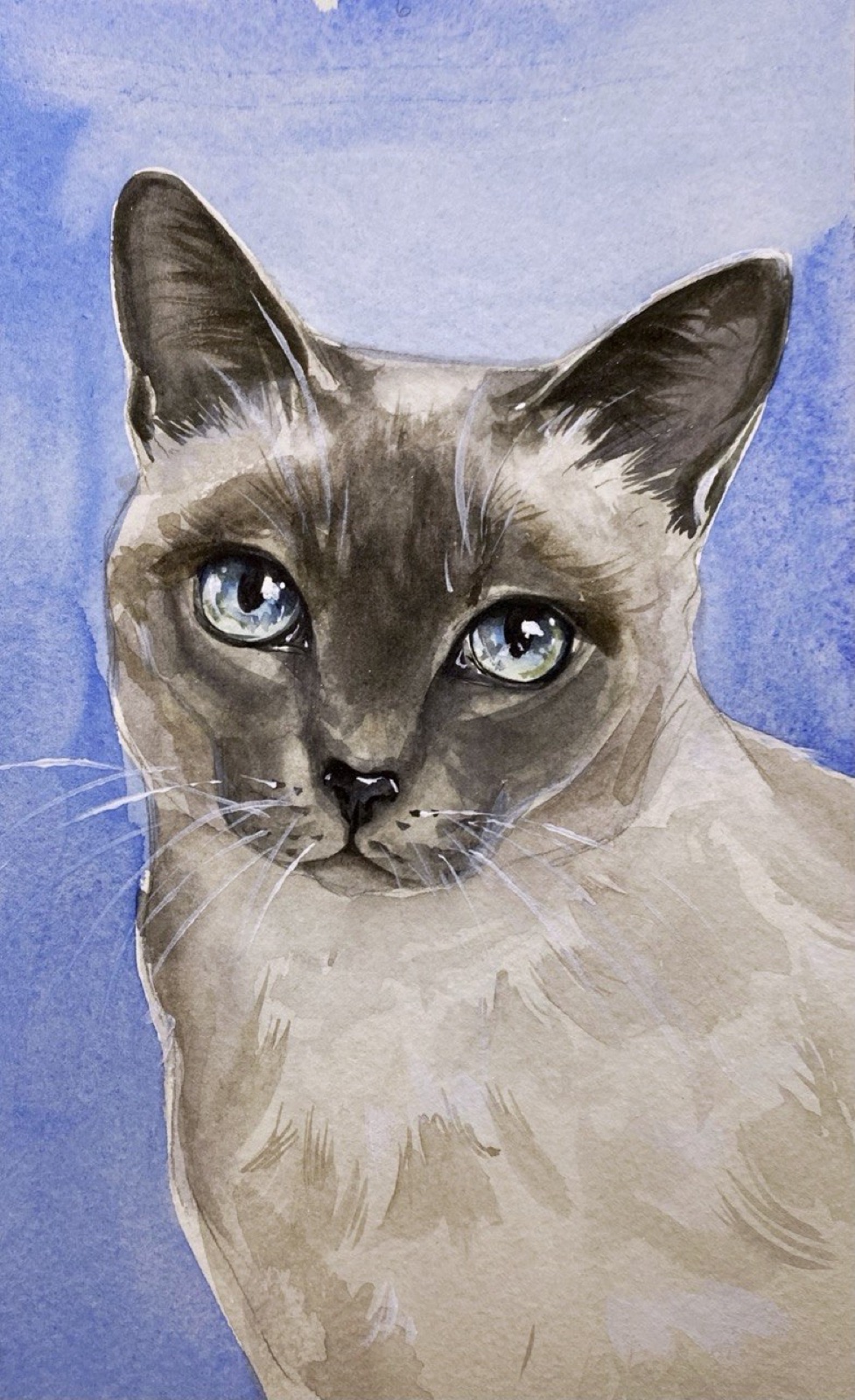 Watercolor pet portrait