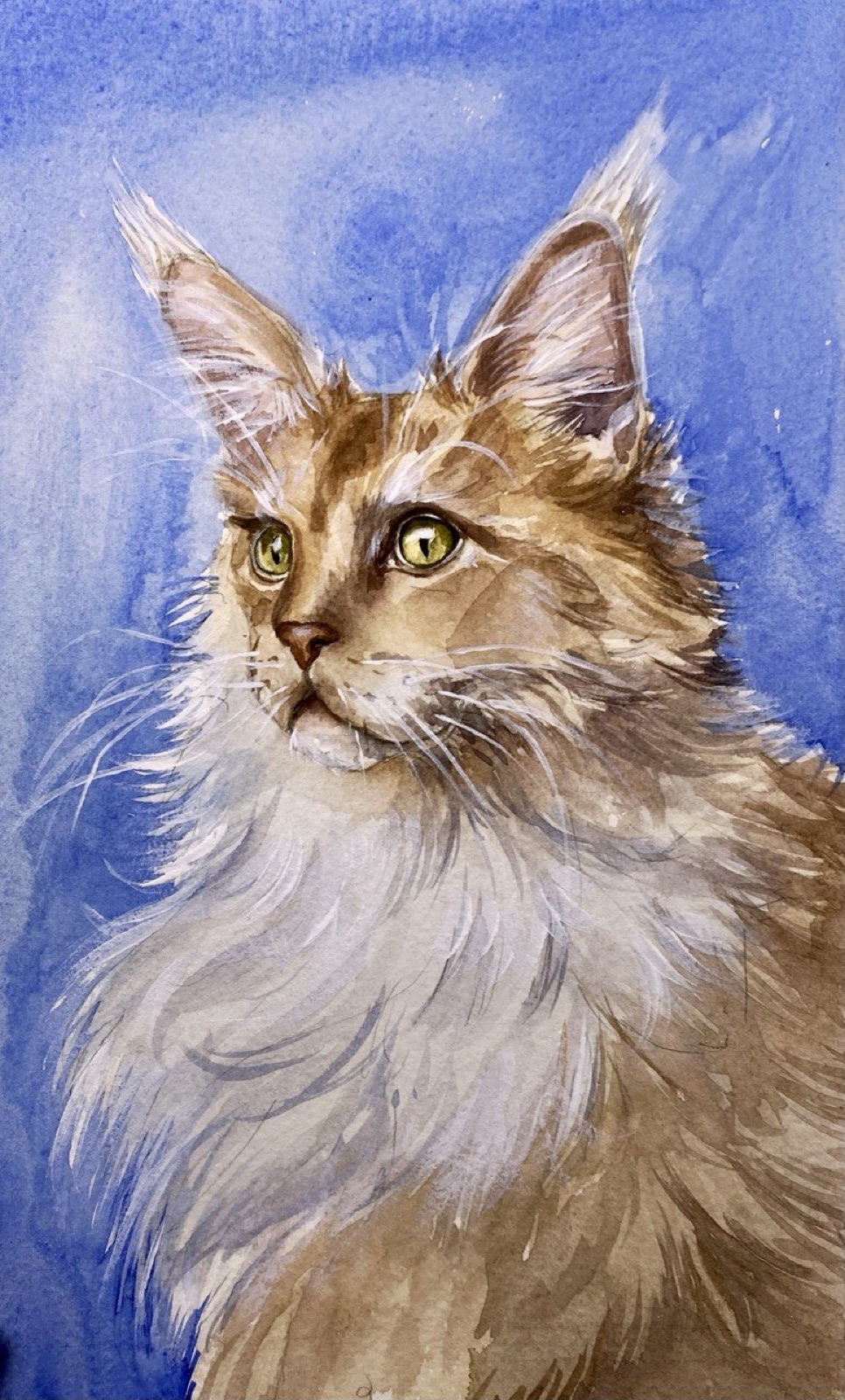 Watercolor pet portrait