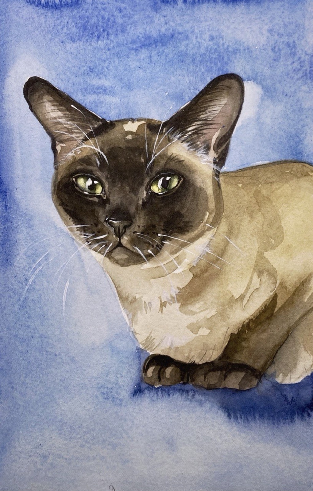 Watercolor pet portrait