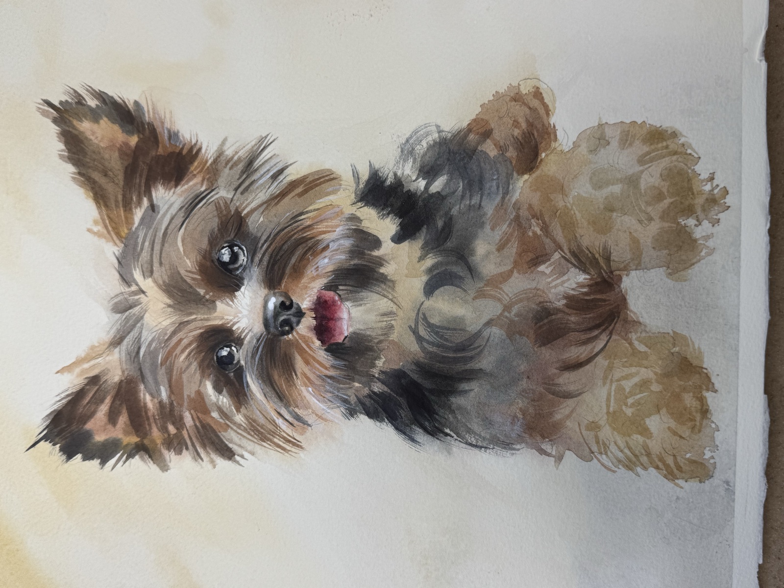 Watercolor pet portrait